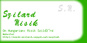 szilard misik business card